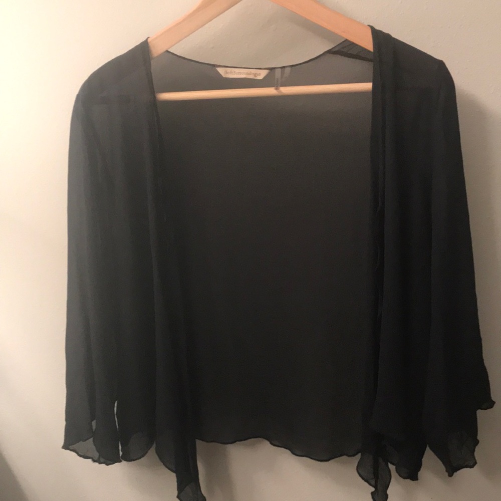 Sheer cropped jacket, 100% silk.  Never worn.